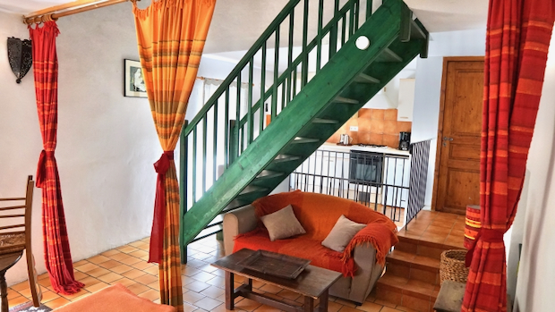 Living room in the Gîte Vert